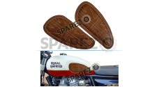 Customized Royal Enfield Interceptor 650cc Leather Knee Pad Pair Union Jack D3